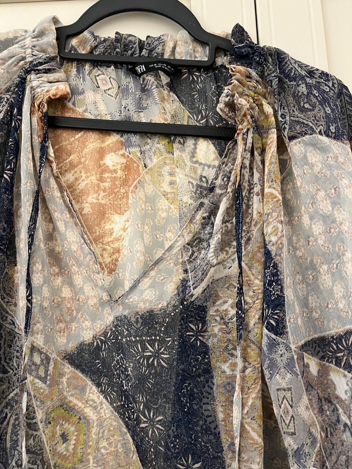 PRINTED GATHERED SHIRT - Image 3