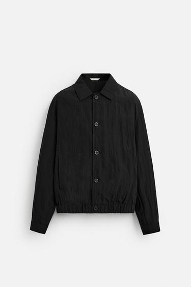 VESTE FLUIDE EFFET FROISSÉ - Noir de Zara - Image 7