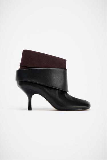 BOTÍN TACÓN PIEL LIMITED EDITION - Negro de Zara