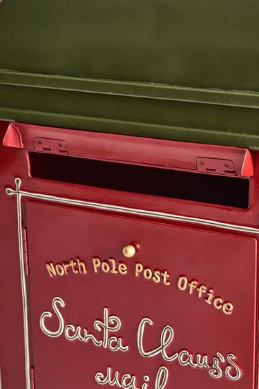 DÉCORATION BOÎTE AUX LETTRES PÈRE NOËL NOËL - Rouge de Zara - Image 3