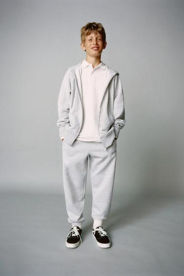 FELPA CERNIERA BASIC - Grigio mélange di Zara