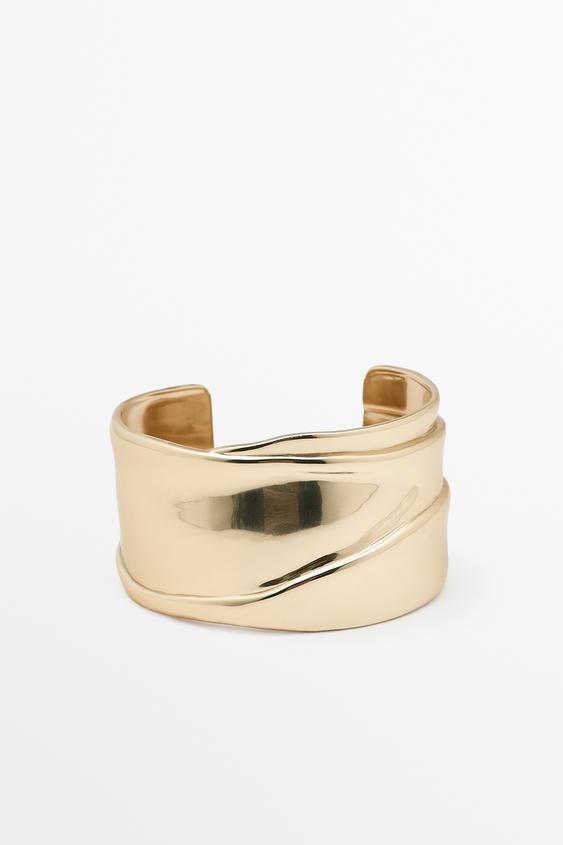 Zara Draped wide bracelet - Golden - Image 0
