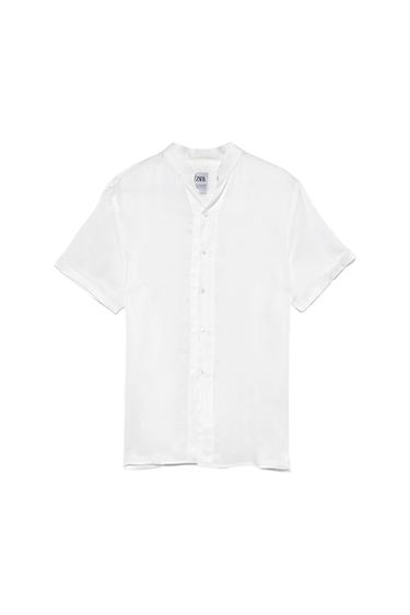 LOOSE FIT STAND-UP COLLAR SHIRT