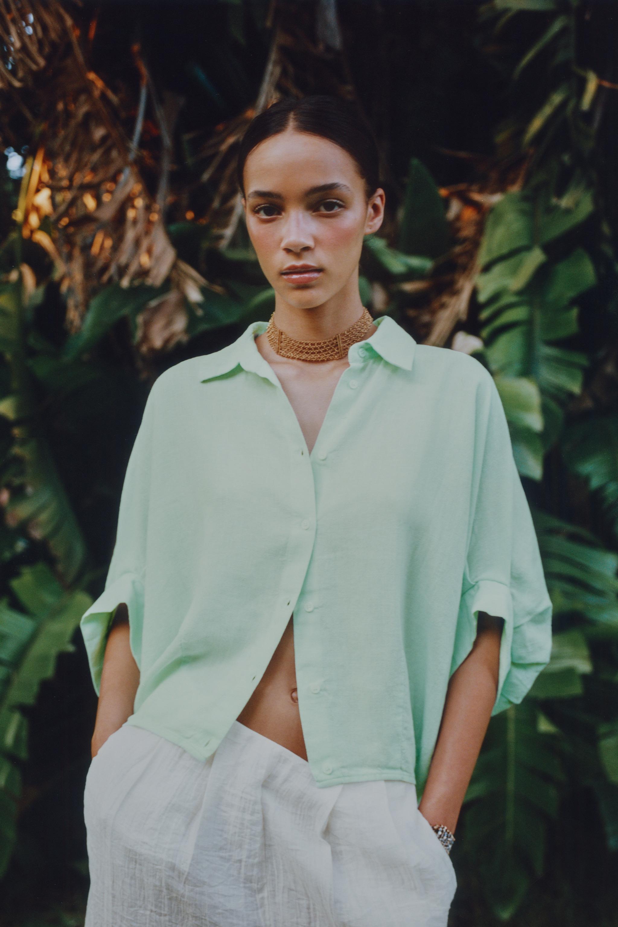 BALLOON SHIRT - Mint | ZARA Mexico