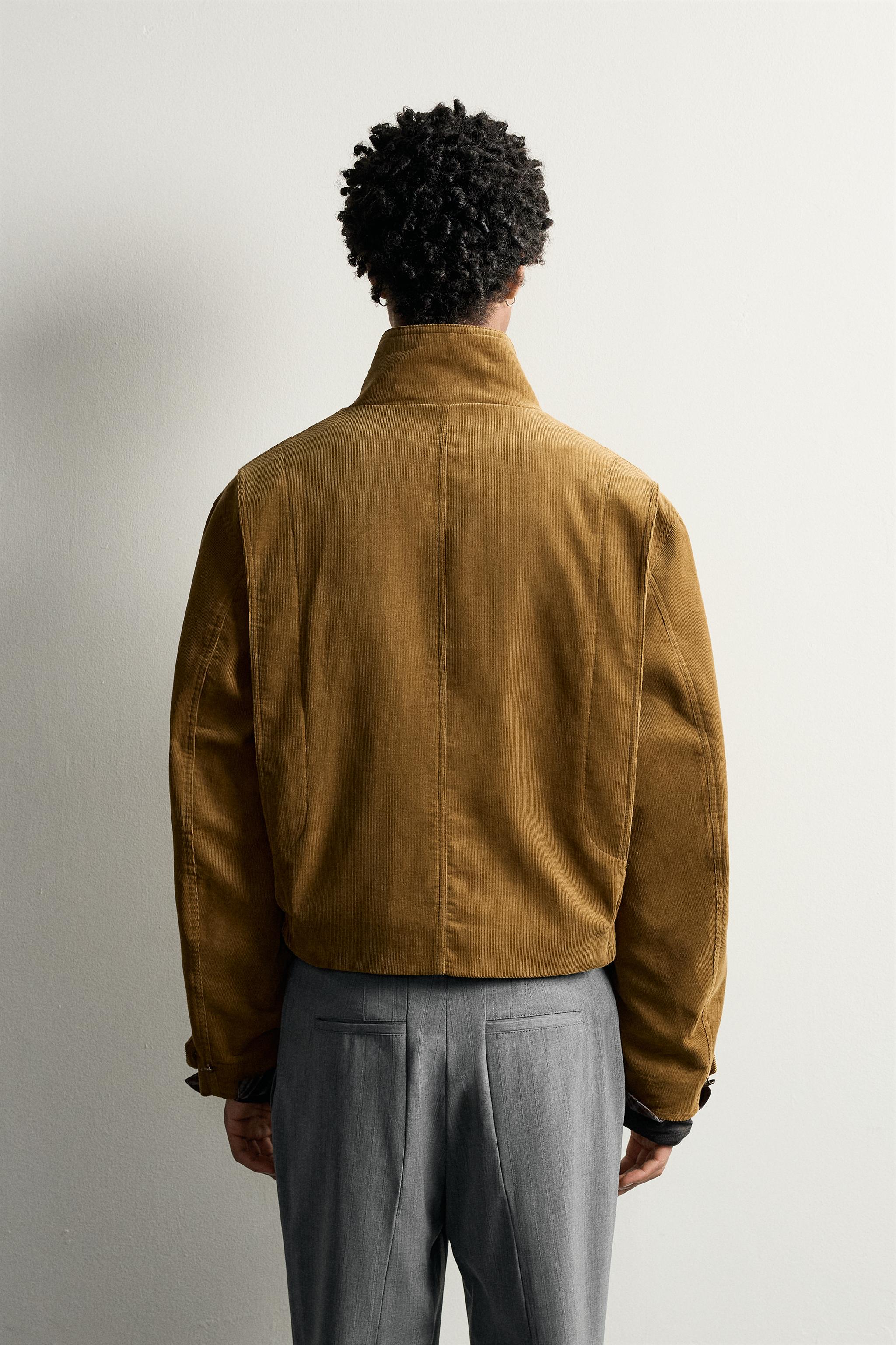 CROPPED CORDUROY DOUBLE-BREASTED JACKET