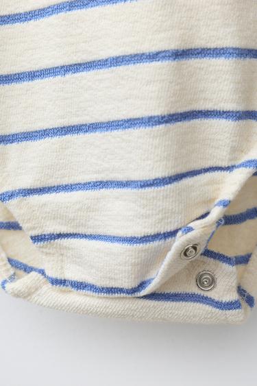 STRIPED HENLEY BODYSUIT - Blue by Zara - Image 3