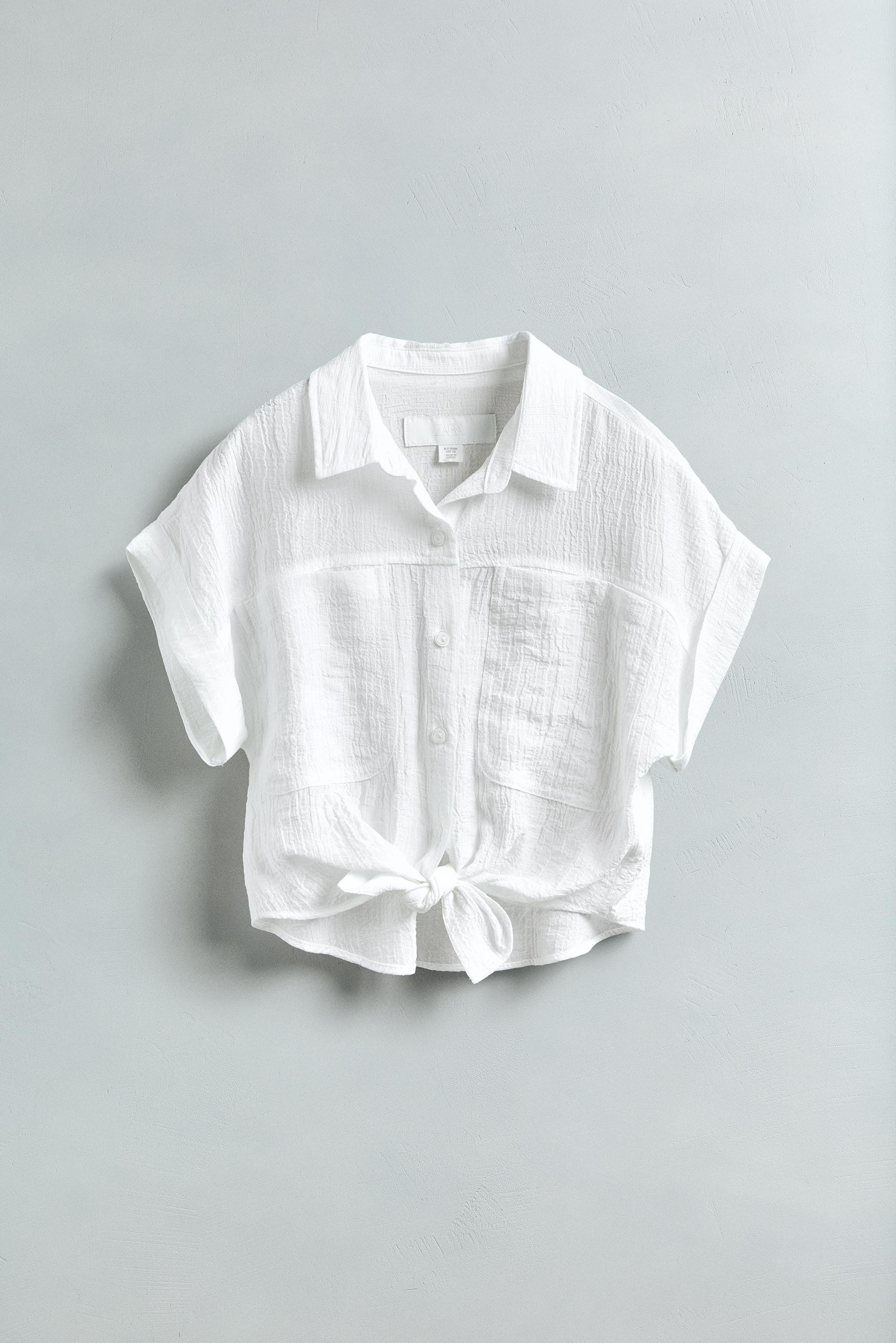 TEXTURED KNOT SHIRT - White | ZARA United States