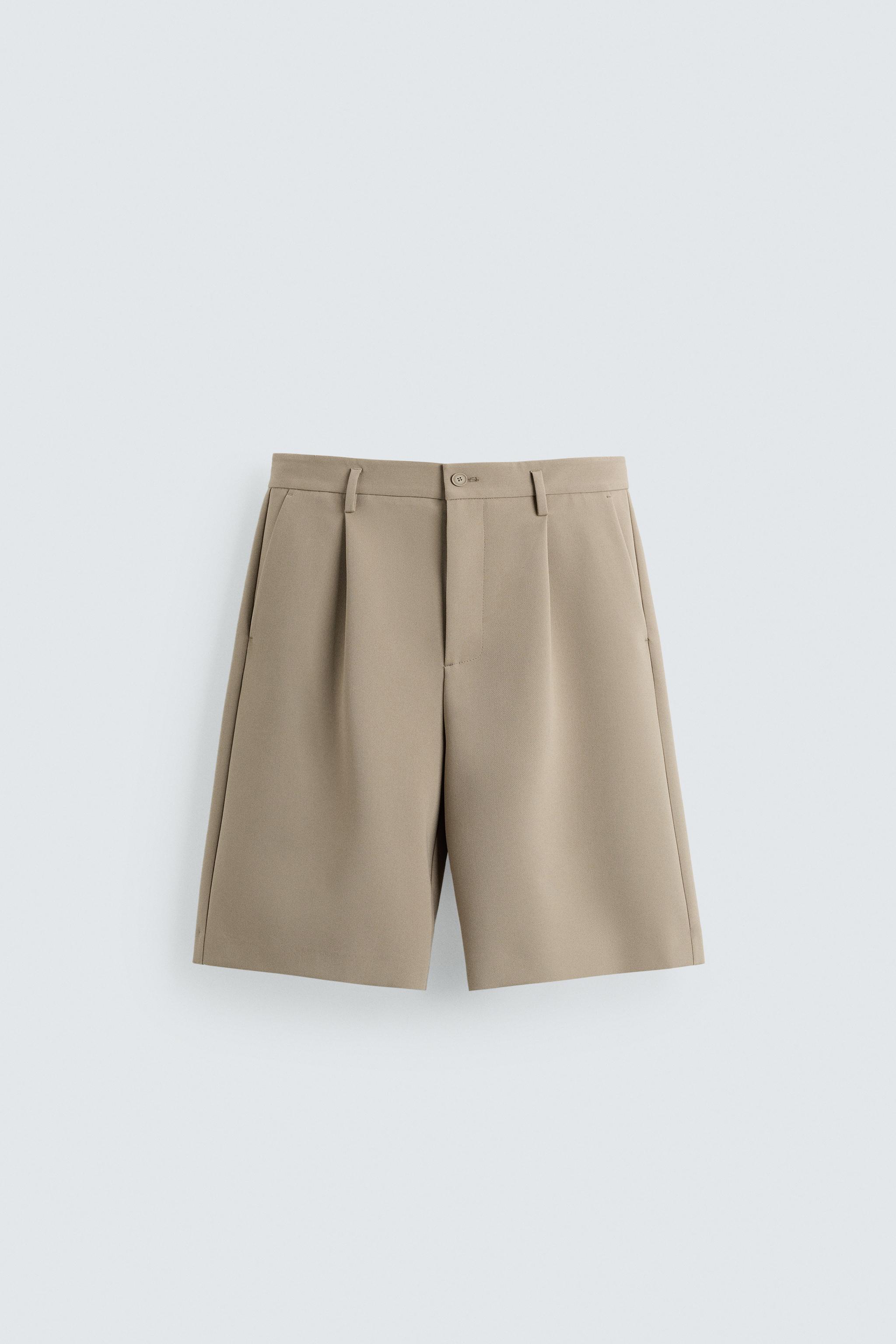 FLOWY PLEATED SHORTS - Oyster-white | ZARA United States