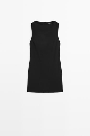 Zara Boat neck mini dress - Black - Image 0