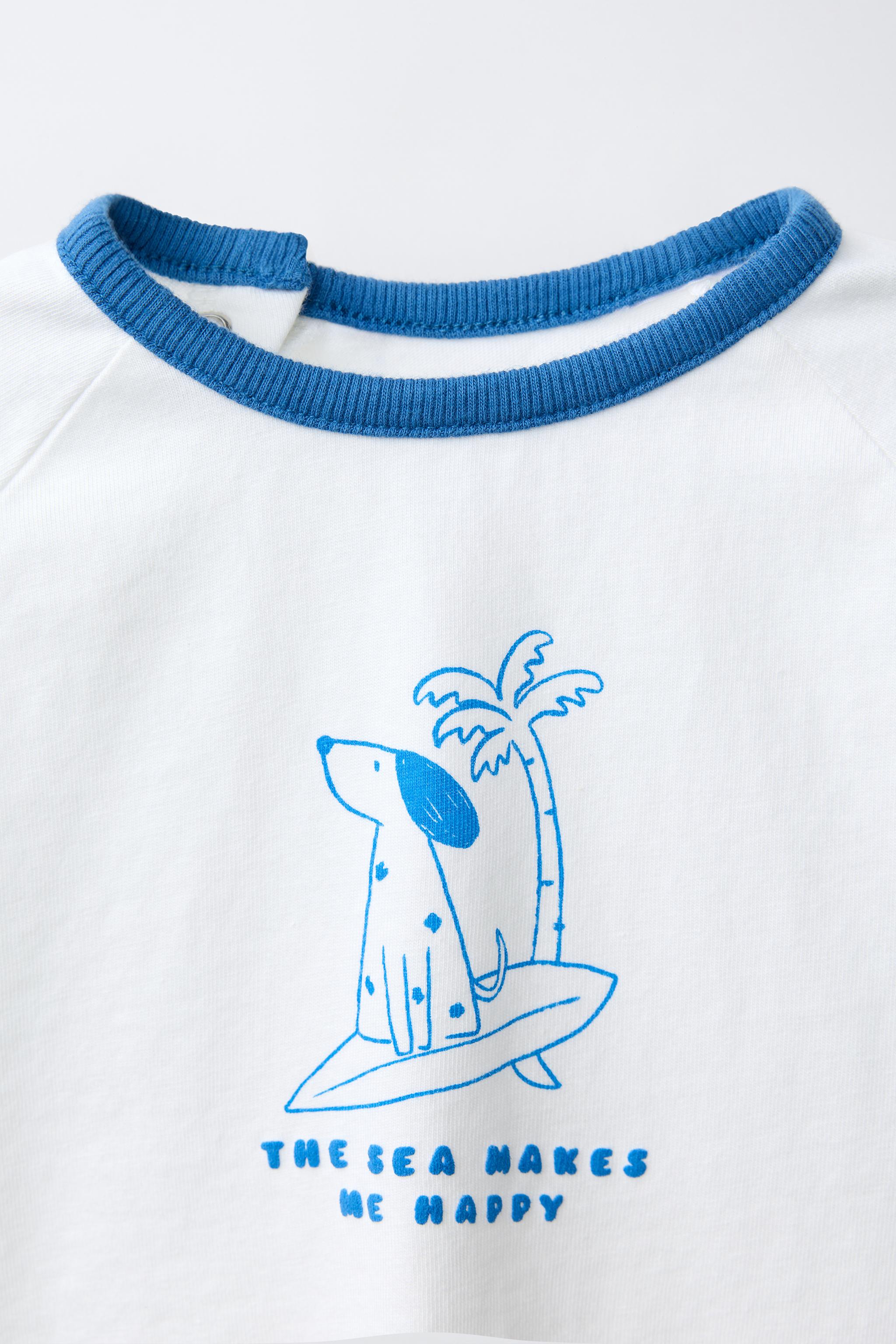 SURF DOG PRINT T-SHIRT