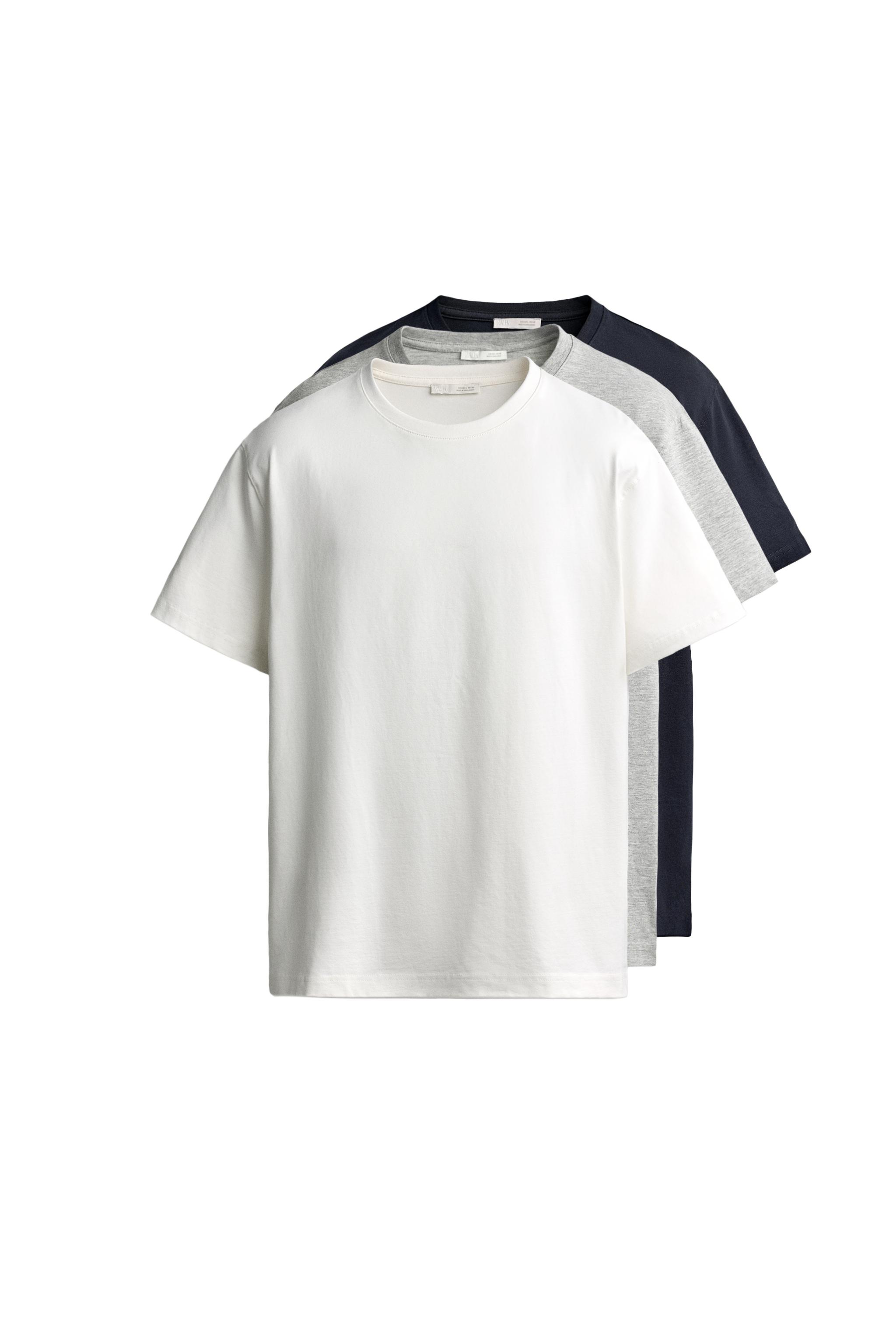 PACK OF 3 MEDIUM WEIGHT BASIC T-SHIRTS /02