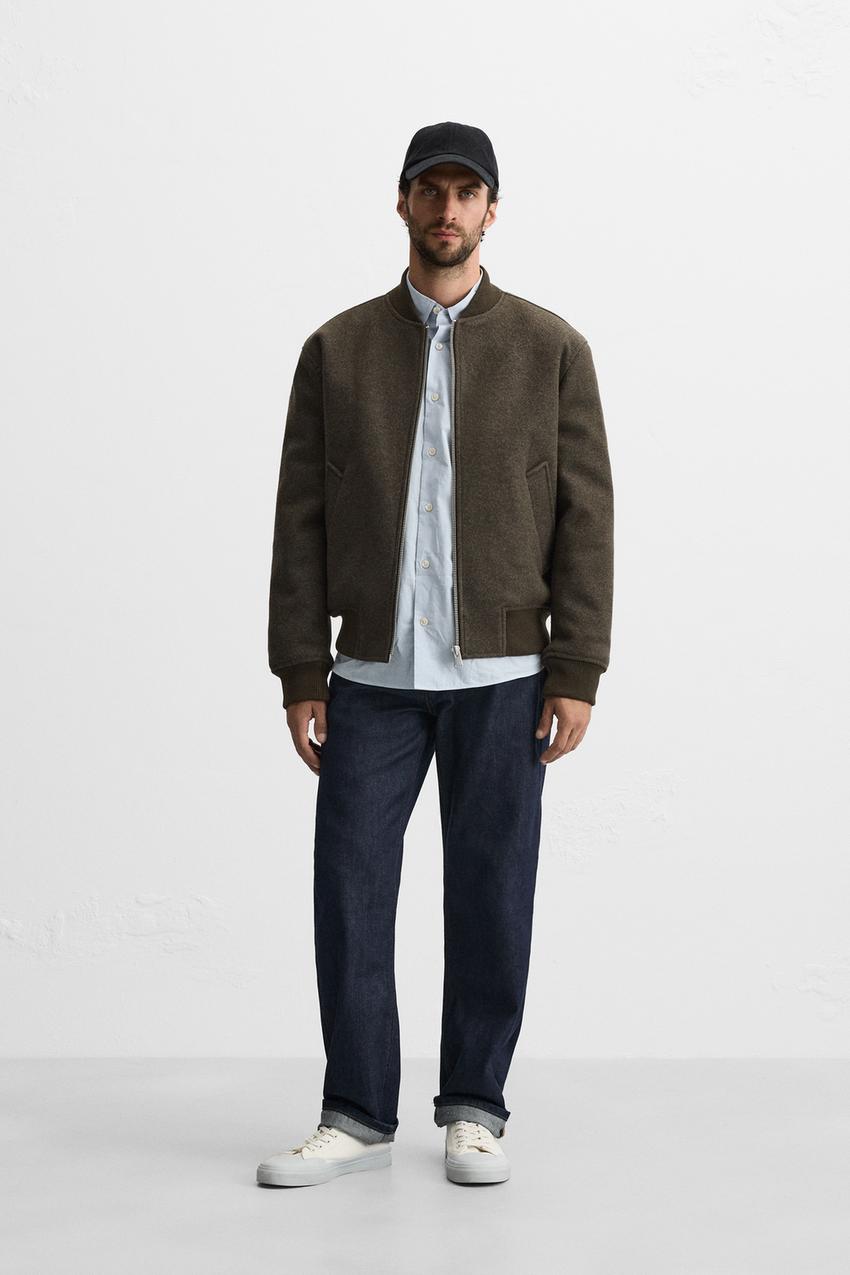 コントラスト ボンバージャケット - モールグレー | ZARA Japan / 日本