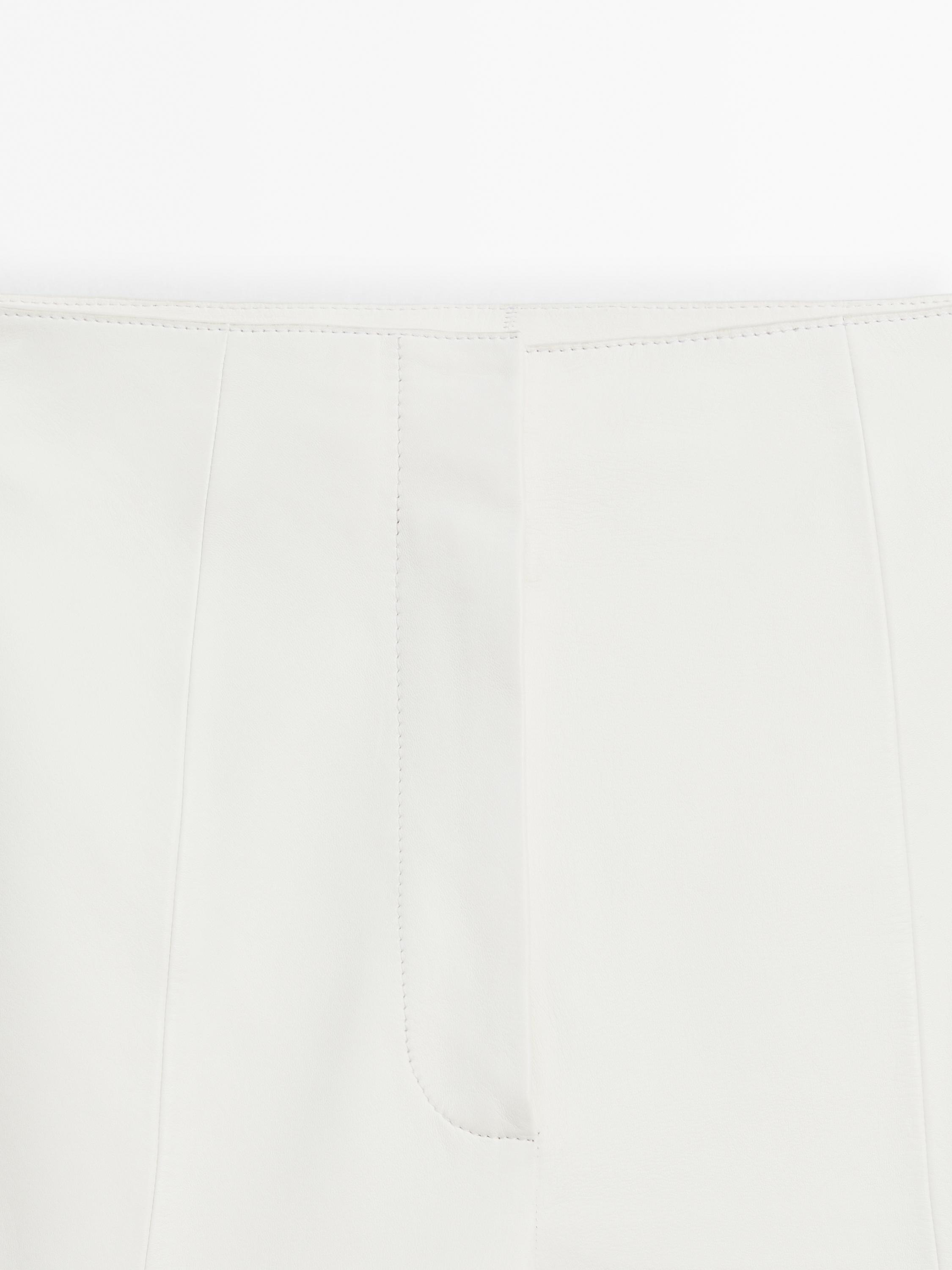Flared leather trousers with vents - Studio