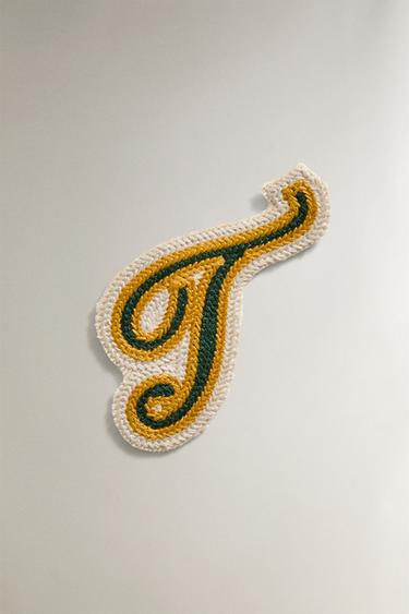 Zara COTTON LETTER T PATCH - Multicolored - Image 0
