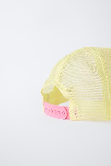 EMBROIDERED MESH CAP WITH FLOWERS - Yellow by Zara