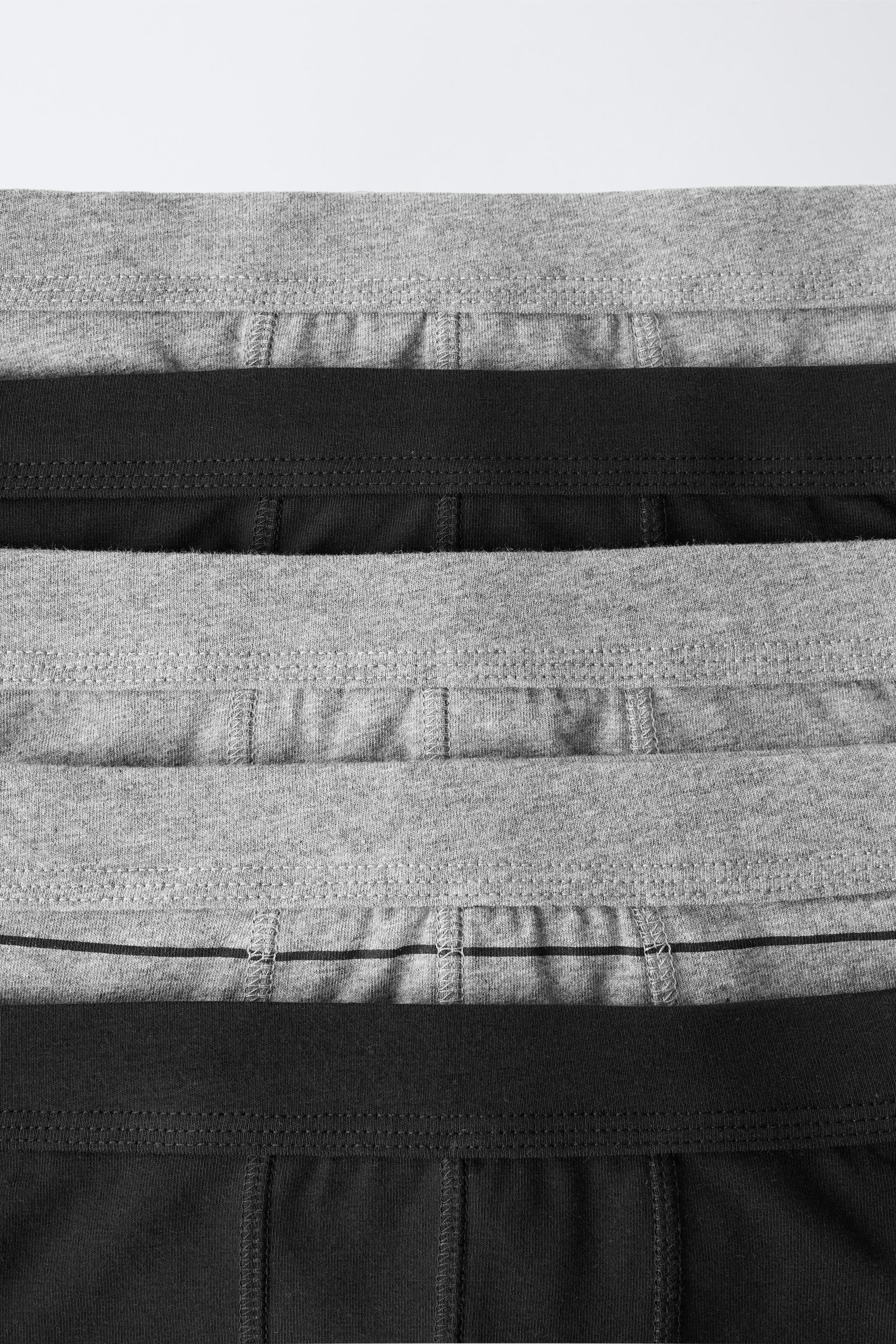 6-14 ANS / LOT DE CINQ BOXERS RAYURES ET UNIS