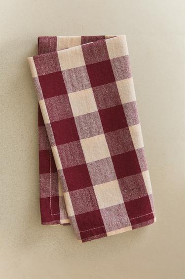 GROTE GERUITE SERVETTEN (2-PACK) - Bordeaux van Zara