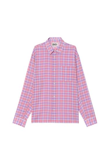 CAMISA RELAXED FIT CADROS - Avermellado de Zara