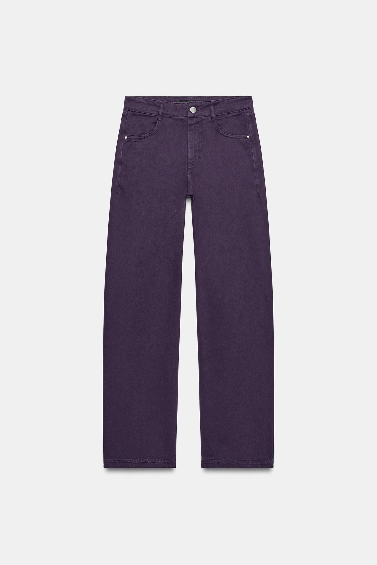 Z1975 HIGH-RISE STRAIGHT LONG LENGTH JEANS — Purple