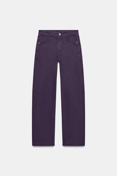 Z1975 HIGH-RISE STRAIGHT LONG LENGTH JEANS — Purple 2