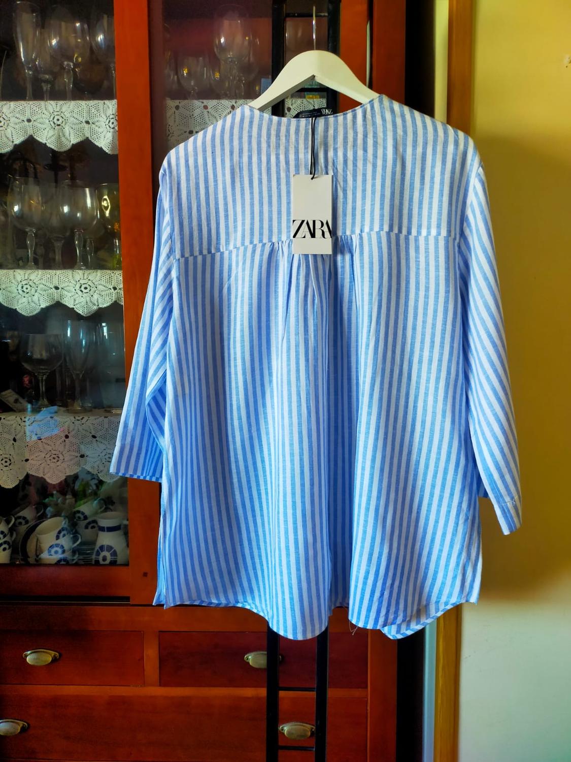 STRIPED LINEN BLEND SHIRT - Image 2