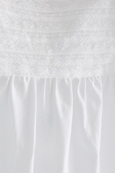 TOP COTON DENTELLE - Blanc de Zara - Image 3