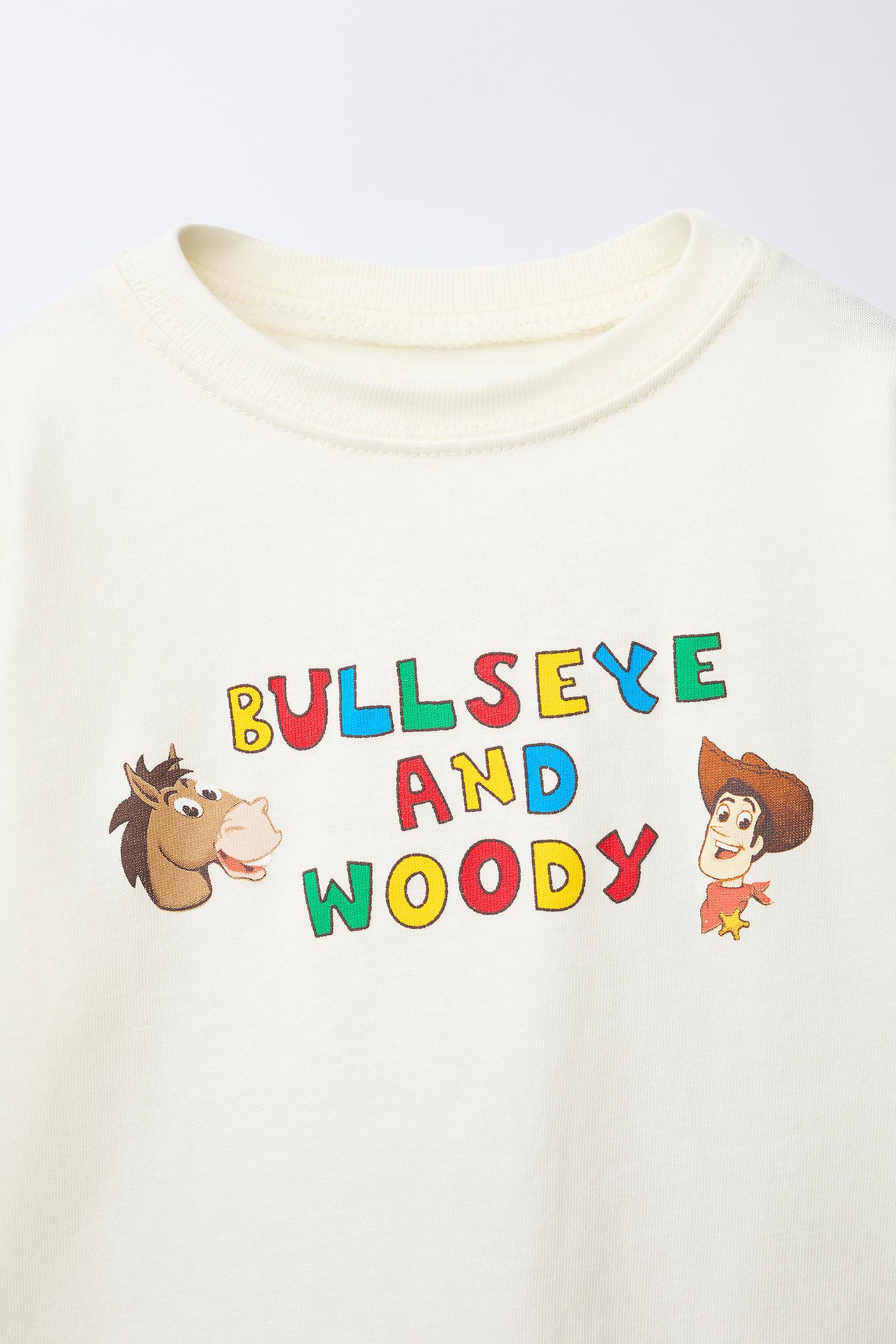 Детская футболка Zara Toy Story © Disney Pixar Printed, цвет: Устричный белый — фото 3