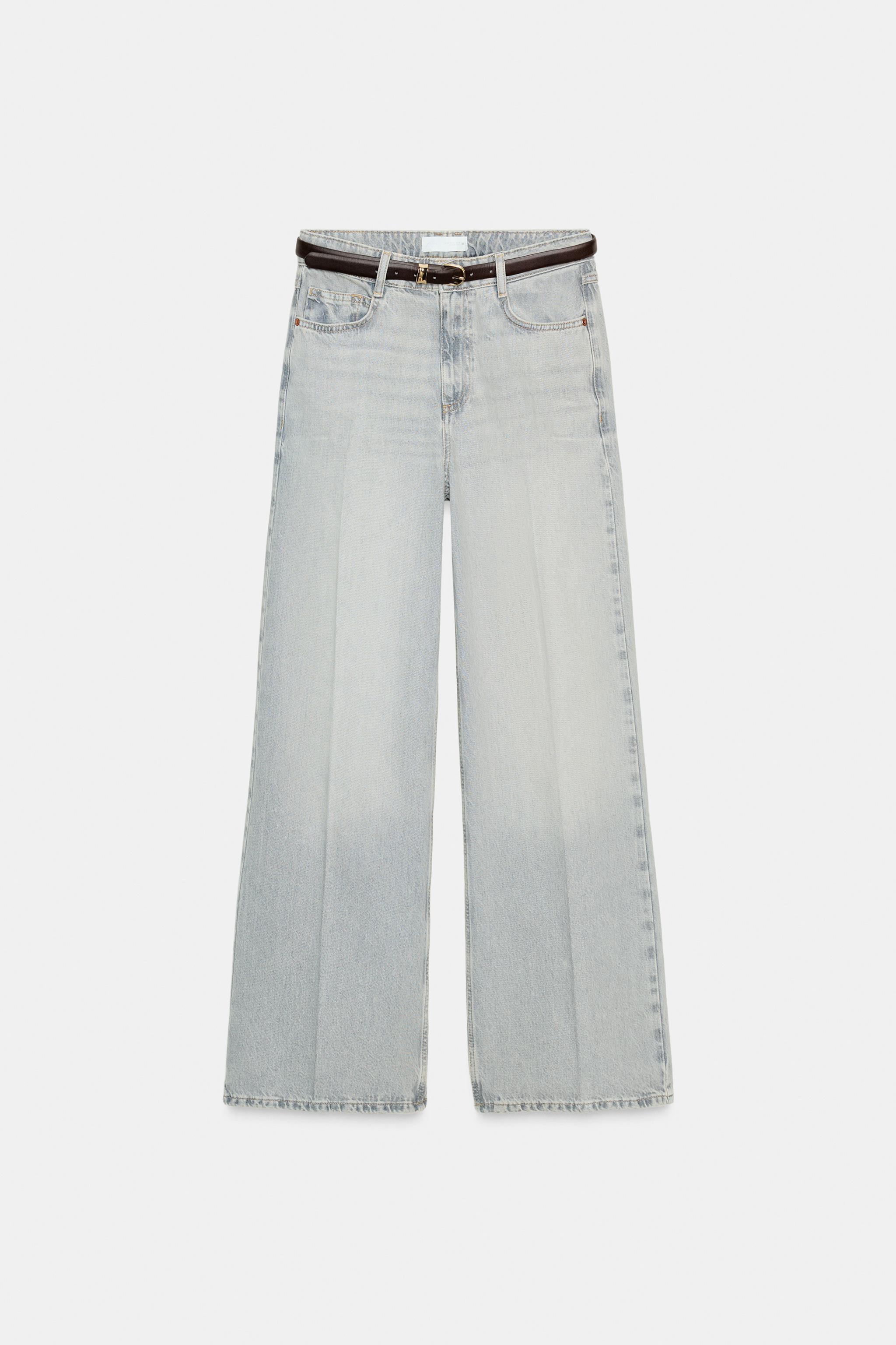 Z1975 HIGH-WAISTED WIDE LEG BELTED JEANS