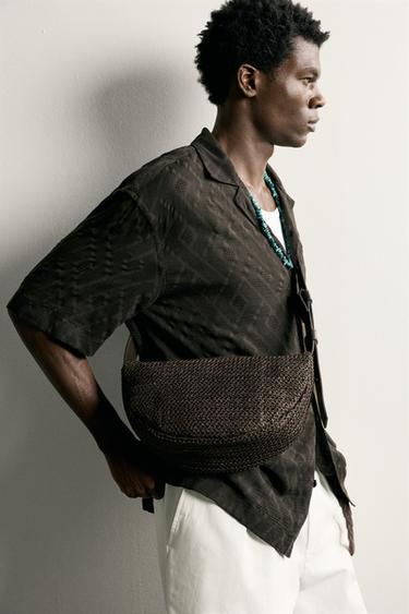SAC PORTÉ ÉPAULE TRESSÉ - Marron de Zara - Image 0