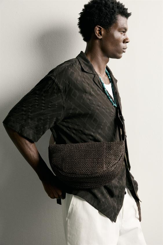 BRAIDED SHOULDER BAG - Brown by Zara - Image 0