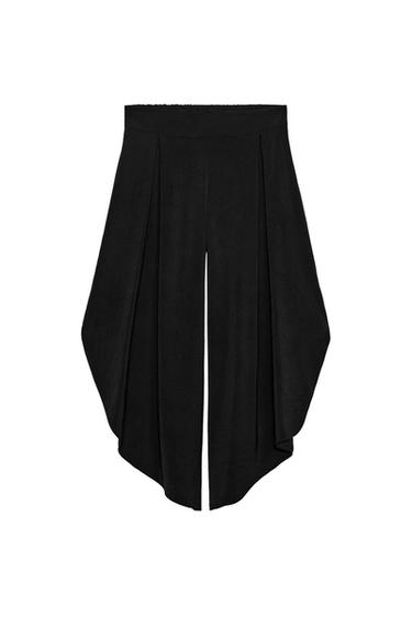 FLOWING TROUSERS WITH VENTS - Black by Zara
