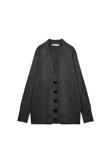 CHAQUETA PUNTO BOTÓN GRANDE