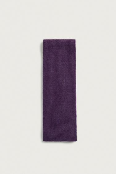 BUFANDA CON LANA - Morado de Zara - Imagen 0