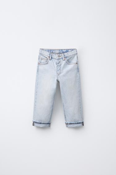 STRAIGHT-LEG JEANS - Light blue by Zara