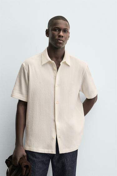 CAMISA ESTRUCTURA CONFORT - Crudo de Zara