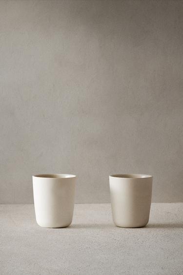 SET OF 2 - CUP 12.51 oz — ecru-white 1