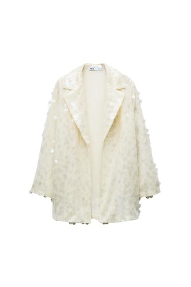 OPEN BLAZER WITH SEQUINS