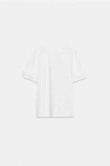 3D FLORAL T-SHIRT - White by Zara - Image 5