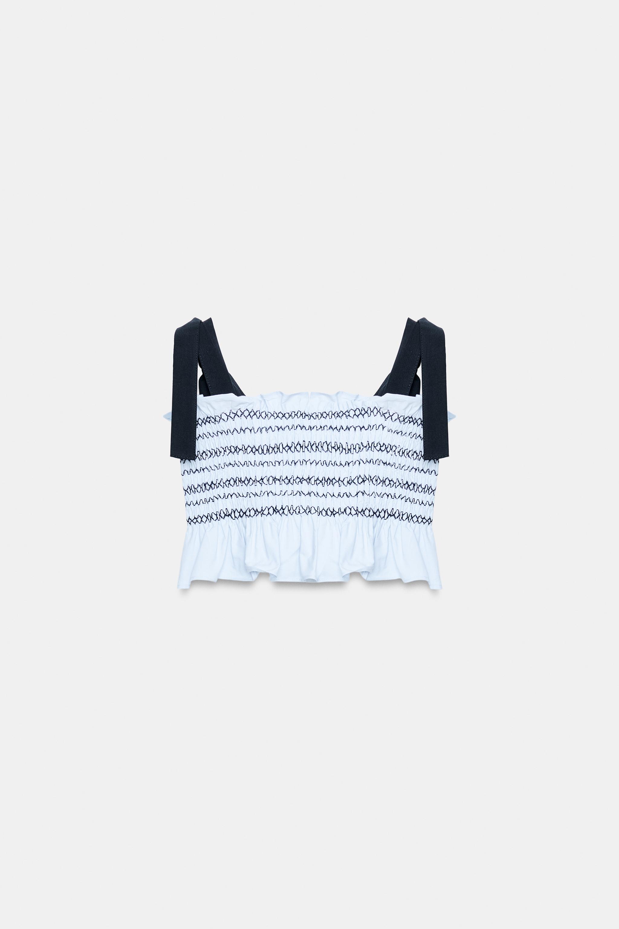 SMOCKED BOW TOP