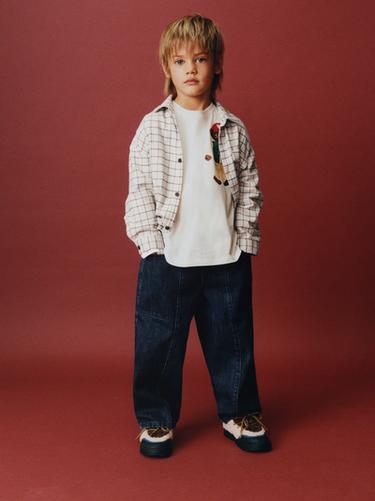 CHECK SHIRT - Light beige by Zara