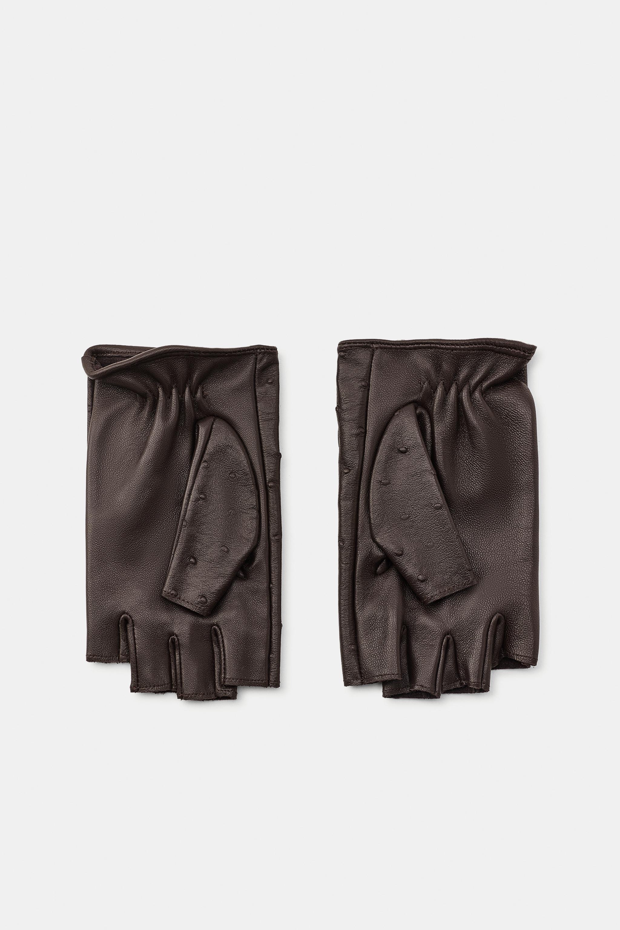100% LEATHER TIE MITTENS