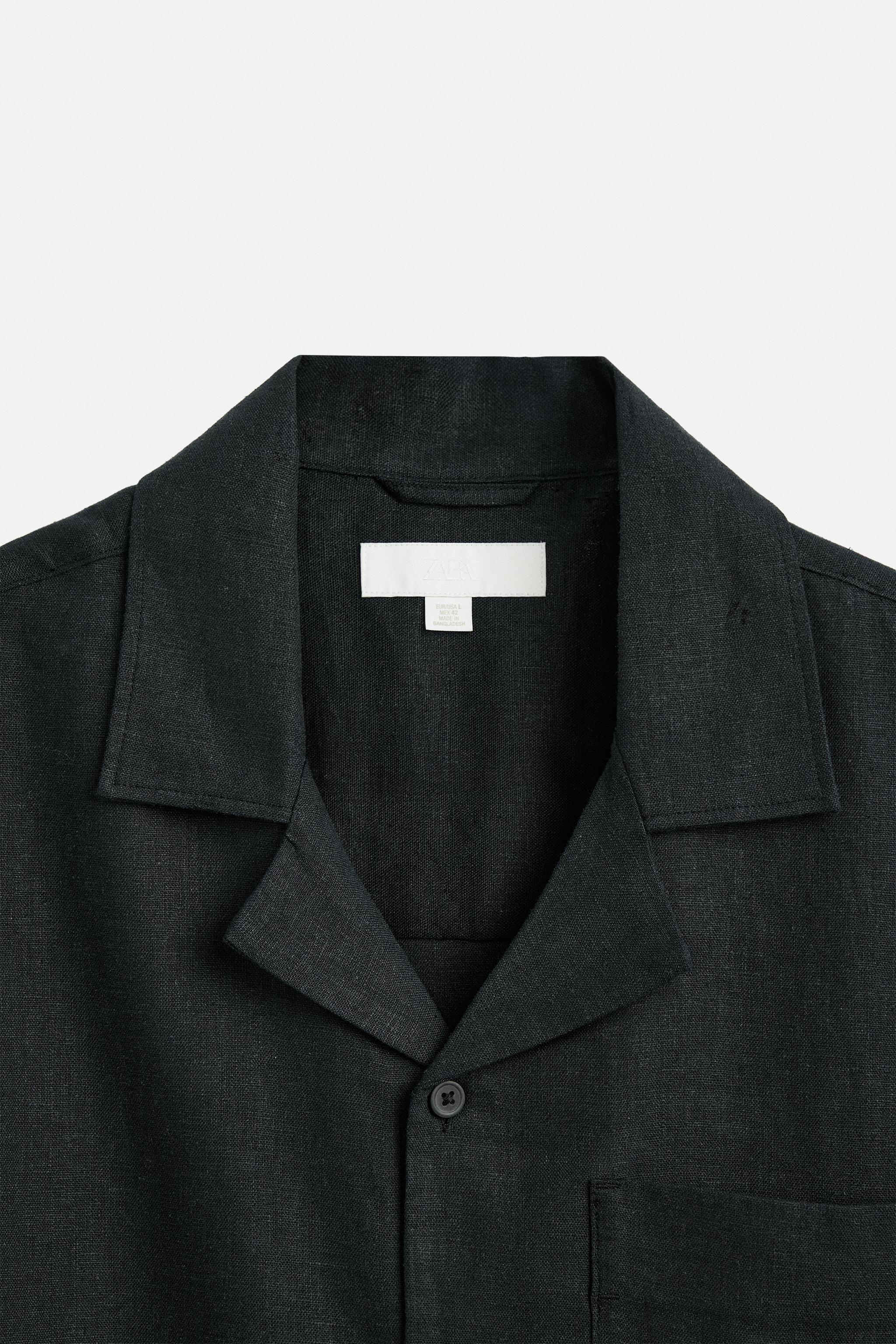 OVERSIZED LINEN-VISCOSE SHIRT
