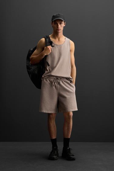 CAMISETA TANK ENTRENAMIENTO - Burgundy de Zara - Imagen 0