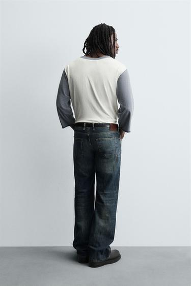 JEAN ÉVASÉ TAILLE BASSE - Bleu / Vert de Zara - Image 2