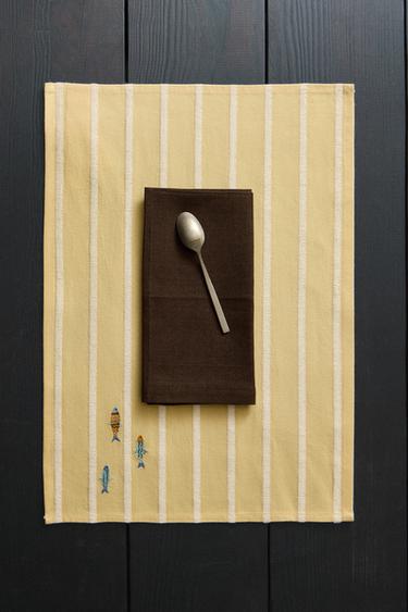 Zara EMBROIDERED PLACEMAT - 黃色