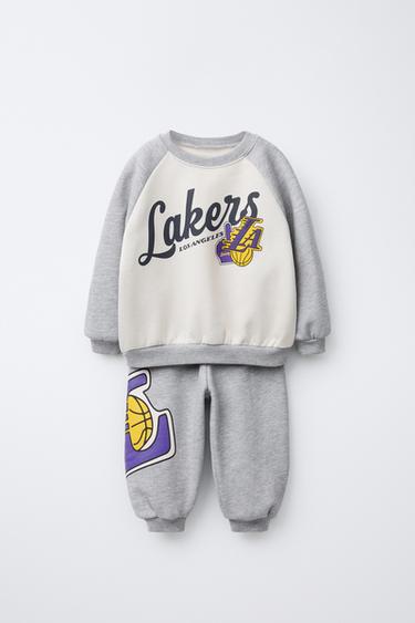 ΣΕΤ JOGGING ΦΟΥΤΕΡ ΚΑΙ ΠΑΝΤΕΛΟΝΙ JOGGER NBA - LOS ANGELES LAKERS - Γκρι σταχτί του Zara