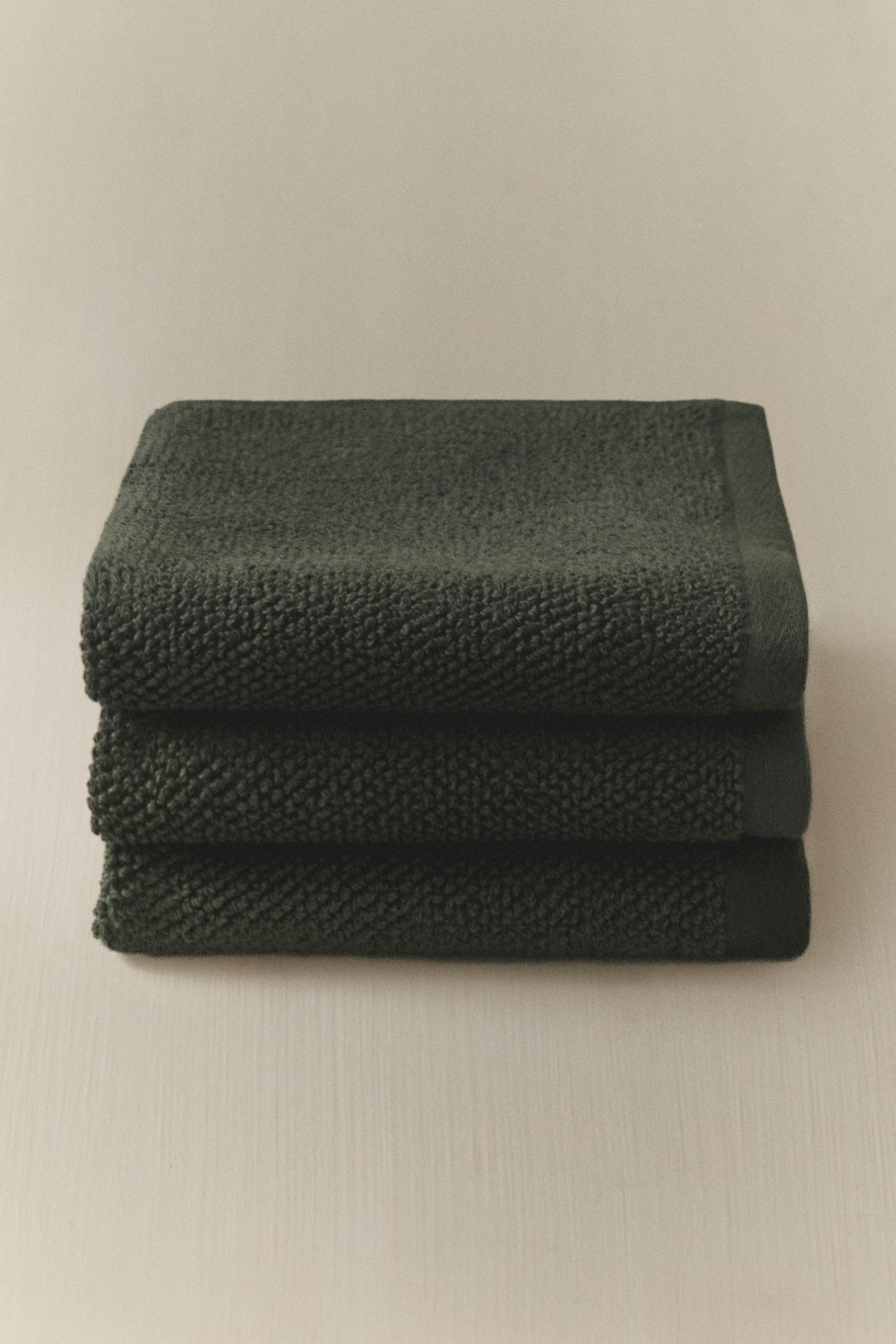 SET OF RICE STITCH COTTON HAND TOWELS (SET 3)