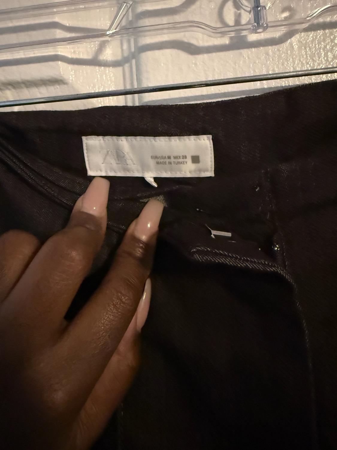 CONTRAST STITCH SEAM FLARE PANTS - Image 5