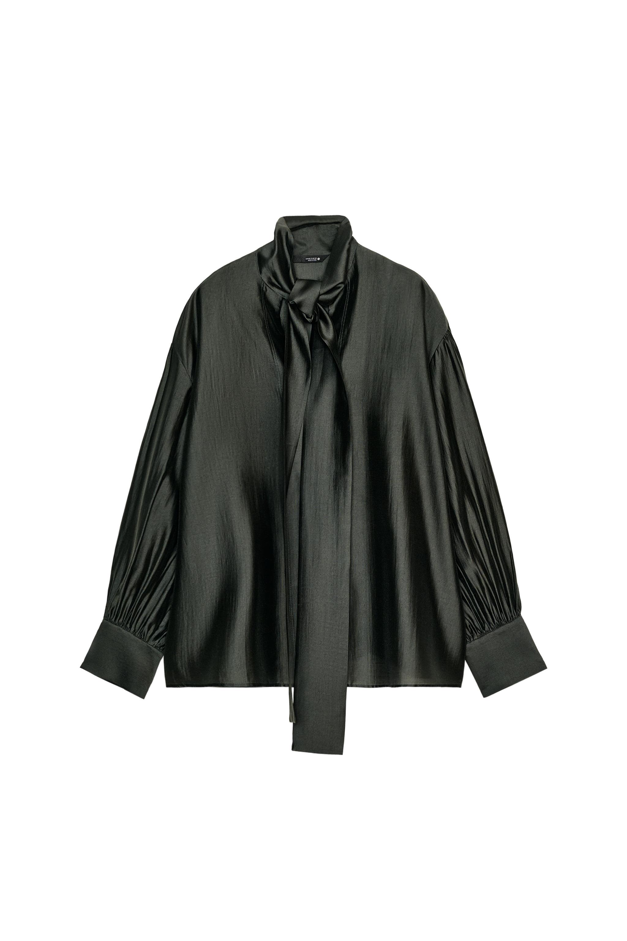 ZW COLLECTION SATIN SHIRT WITH TIES