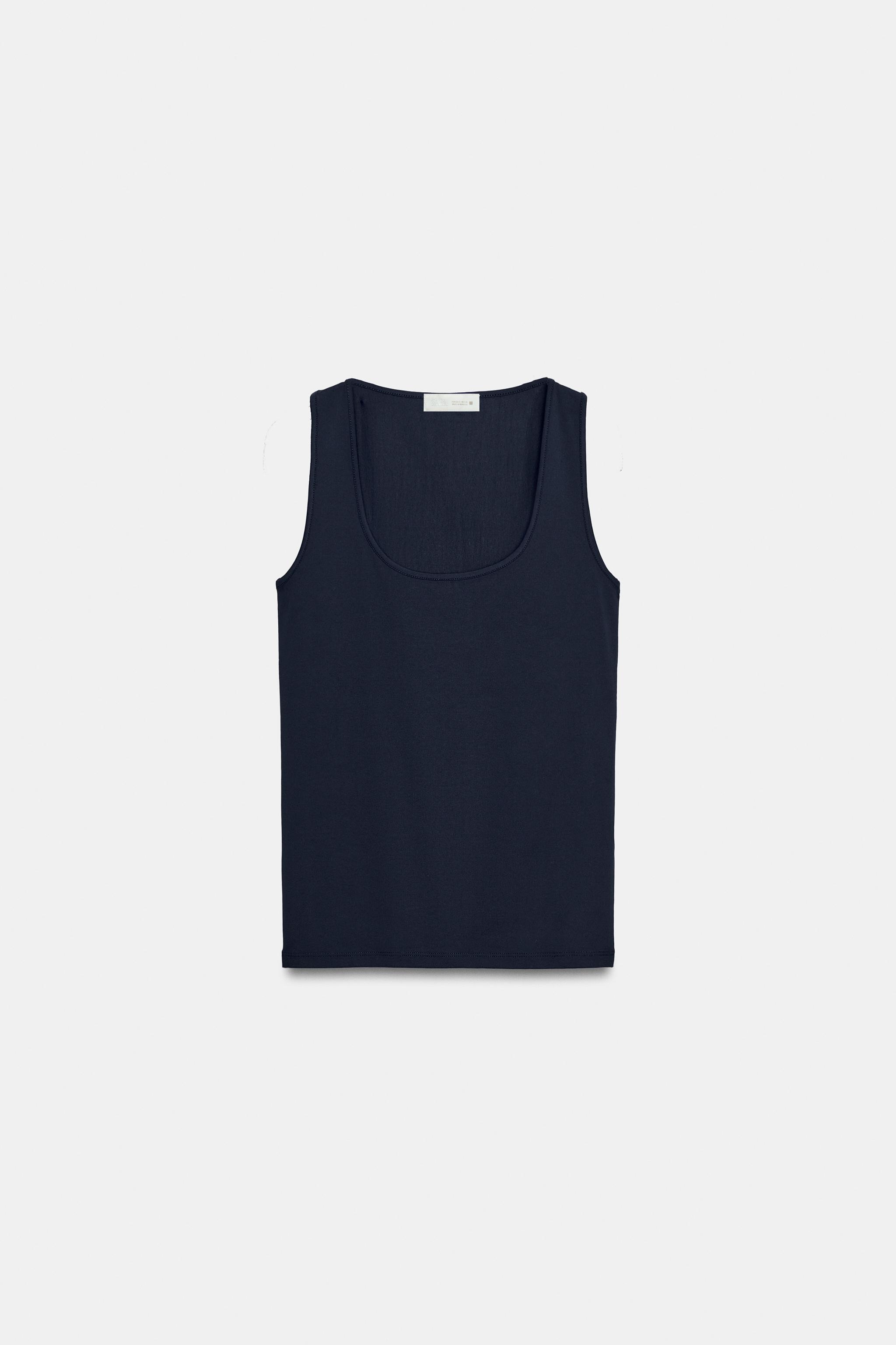 WIDE STRAP POLYAMIDE T-SHIRT